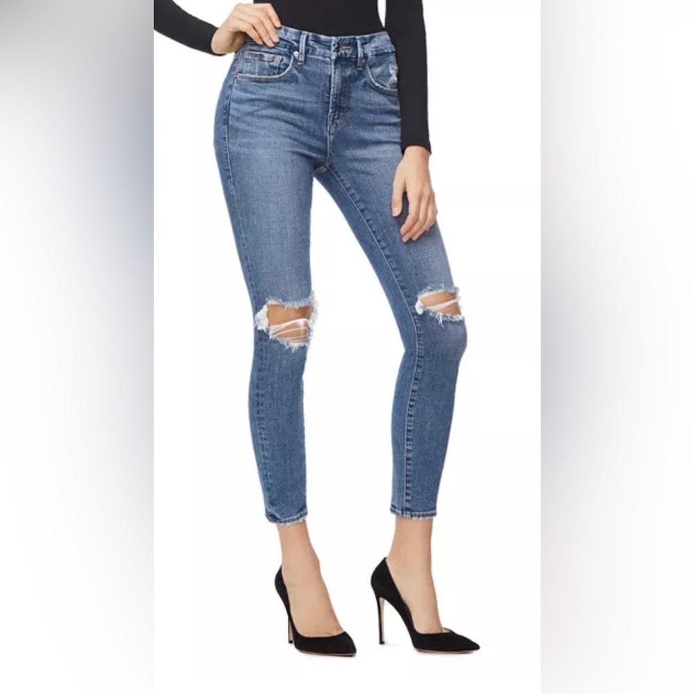 NWT Good American Good Legs Crop Skinny Jeans